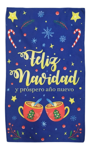Imagen 7 de 10 de Repasador Estampado Navideño Microfibra