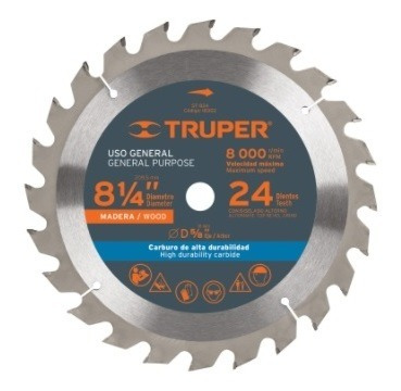 Disco De Sierra Circular P/madera De 8 1/4  40 Truper