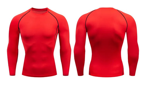 Camiseta Deportiva Ajustada De Manga Larga Para Correr Para