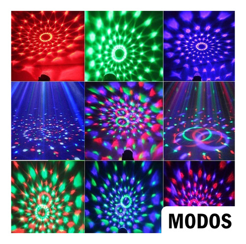 Kit X2 Foco Lámpara Led Luces Sicodelicas - 7 Modos