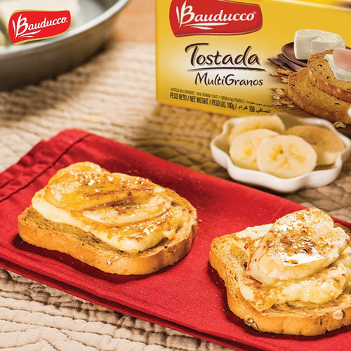 Tostadas Bauducco Multigranos Semillas 142gr Brasil Pack X 3