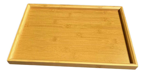 Bandeja Rectangular De Bambú For Comida, 28 Cm X 19 Cm X 2,