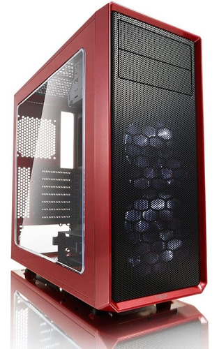 Carcasa De Ordenador Fractal Design Fd-ca-focus-rd-w Focus G Atx Mid Tower, Color Rojo Místico