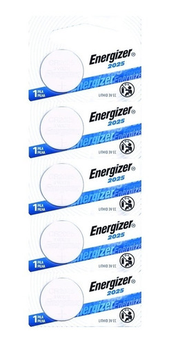 Imagen 1 de 10 de Pila Boton Cr2025 Energizer Blister X5 Unidades 3v Litio