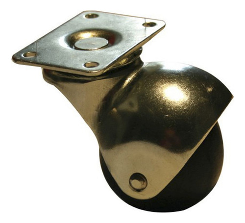 Rodaja Bola Hule Sujeción Placa Cromado 2´´ 50mm 4pzs