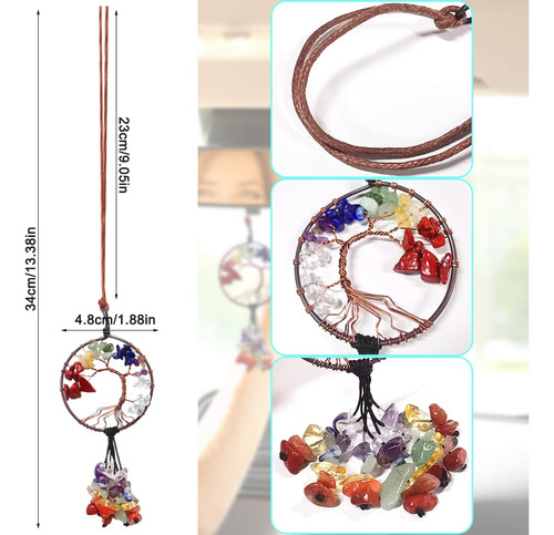 Accesorios Colgantes De Espejo Árbol De La Vida 7 Chakras