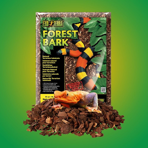 Imagen 6 de 7 de Exo Terra Forest Bark 8.8l Sustrato Terrarios Reptiles