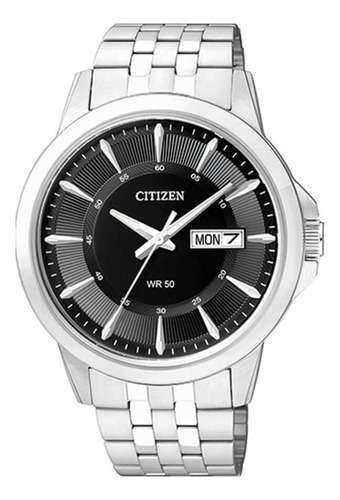 Reloj Hombre Citizen Bf2011-51e Malla De Acero Agente Oficia