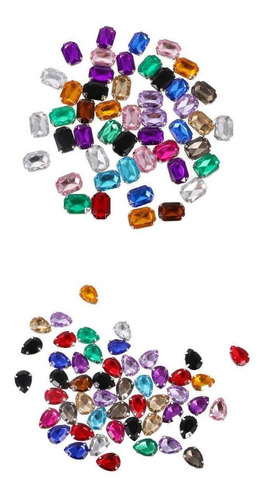 100 Piezas De Botones Rhinestone Multicolor Ropa Adornos Dis