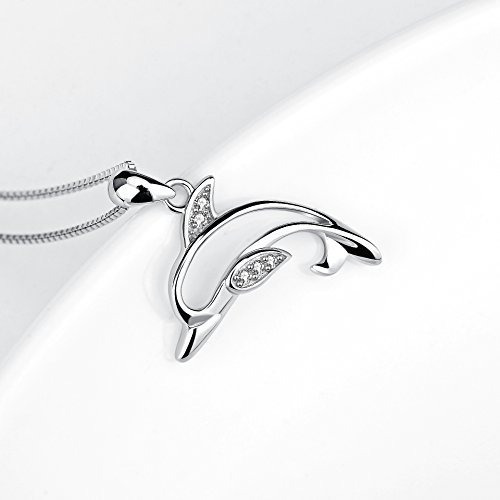 Collar De Delfin De Salto Para Mujer Joyeria Plata De Ley 92