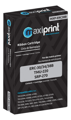 Cinta Maxiprint Compatible Con Epson Er 30/34/38 