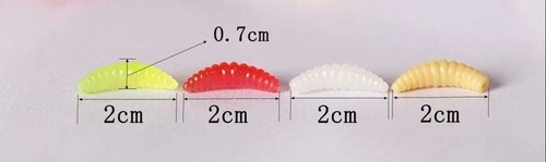 Señuelos Pesca Gusanos Silicona 50 Unidades Ideal Pejerrey
