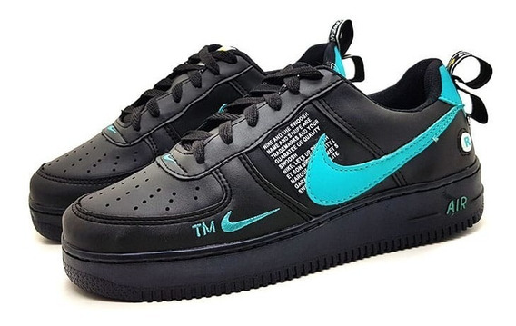 nike air force preto com verde