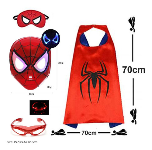 Para Set Kids Superhero Cosplay Reloj De Máscara De Guante
