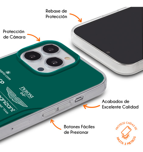 Funda Para Oppo Aston Martin Fernando Alonso F1 Anticaída