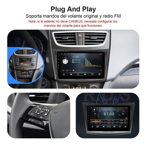 Estéreo Cámara Frente Para Suzuki Swift 2010-2017 Gps Kit Fm