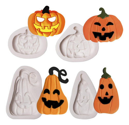Moldes De Silicona De Calabaza Fantasma Para Chocolate Y Dec