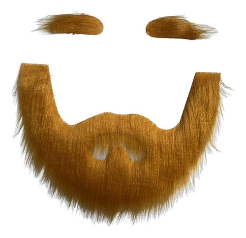 3 Conjunto De Barba Y Cejas Postizas, Amarillo Marron