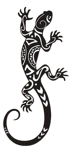 Decoración De Pared De Gecko De Metal, Silueta 1 Pieza