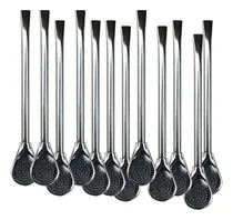 Comprar Atacado 70 Bombas Polidas Avulsas Metal Média 19cm Tereré