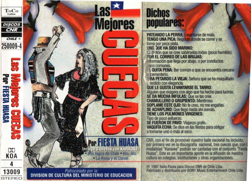 Cassette Música Tradicional Chilena Las Mejores Cuecas