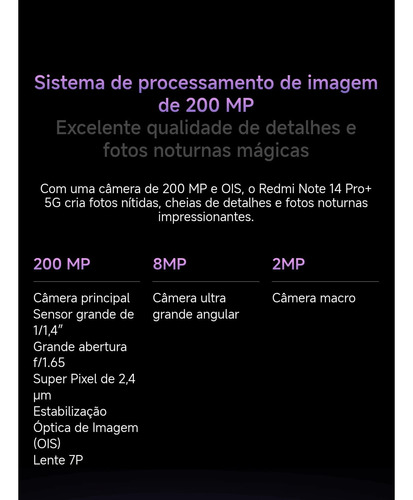 Xiaomi Redmi Note 14 Pro Plus 5g Dual Sim 512gb 12gb Lilás