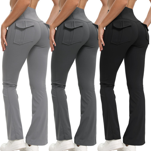 Leggings Deportivos Para Mujer, Piernas Anchas, Elásticos, P