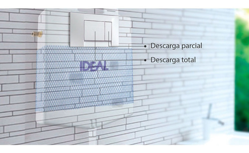 Imagen 4 de 10 de Tapa Y Tecla P/ Deposito De Embutir Suma 81000 Ideal Blanca