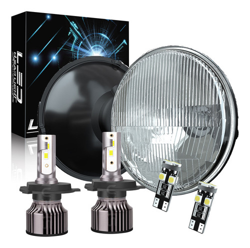 Par De Led Redondo De 7 Pulgadas Para Ford Mustang 1965-1978