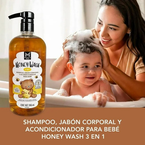 Shampoo De Miel Para Bebe Y Niños Honey 3 En 1 Members Mark 946 ML