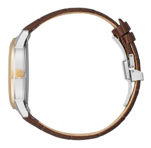 Reloj Citizen Dress Classics Corso Original Hombre Color De La Correa Marrón Oscuro Color Del Bisel Oro Rosa Color Del Fondo Azul