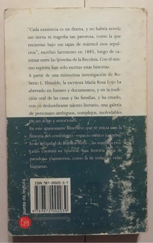 Historias Ocultas En La Recoleta - María Rosa Lojo - 2002 (Usado)
