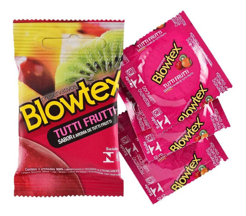 Kit 4 Pacotes Preservativo Blowtex Tutti-frutti C/ 3 Uni