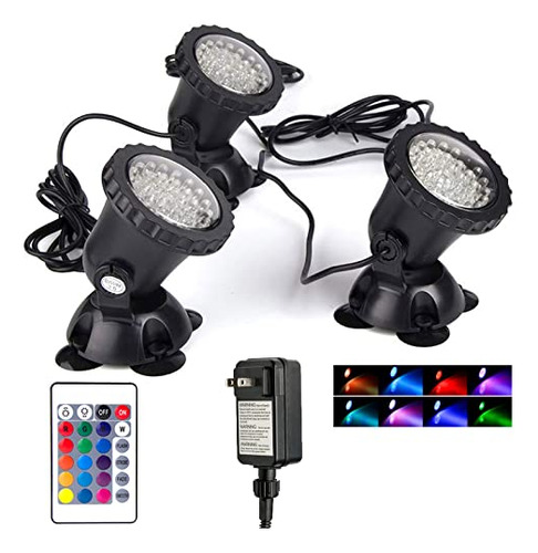 Luces De Fuente Led, Cambio De Color Rgb, Luz De Estanq...