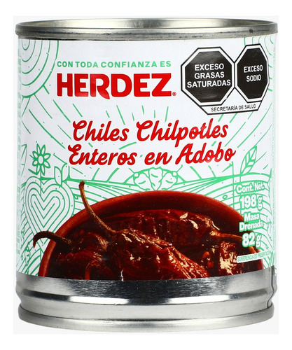 Chiles Chilpotles Enteros Herdez En Adobo 198 G