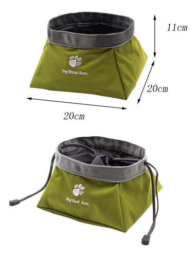 Alimentador De Mascotas Plegable Cuenco De Agua Y Comida