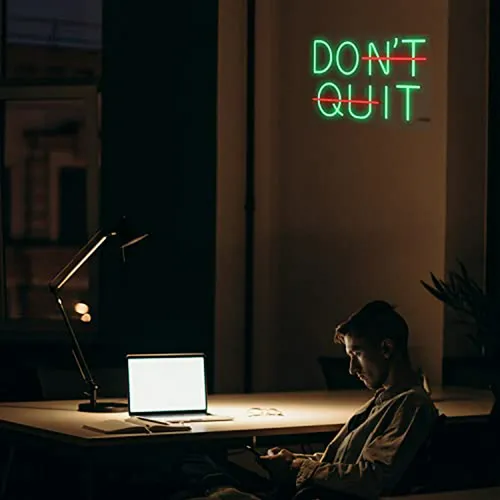 Neón Motivacional Do It Don't Quit Con Control Remoto,