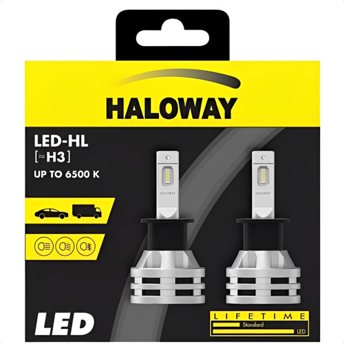 Kit Lâmpada Led H3 12/24v 24w Haloway Philips 