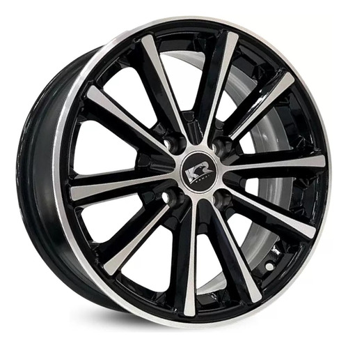 Rodas Esportivas Hyundai Hb20 Aro 17 4x100 (jogo) + Bicos Cor Preto Com Diamantado