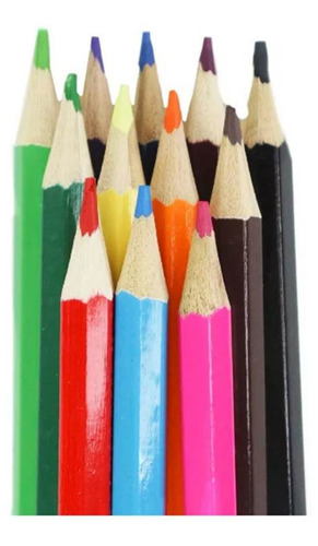 Lápices De Colores 12 Uni. New Elite Creyon Punta Gruesa