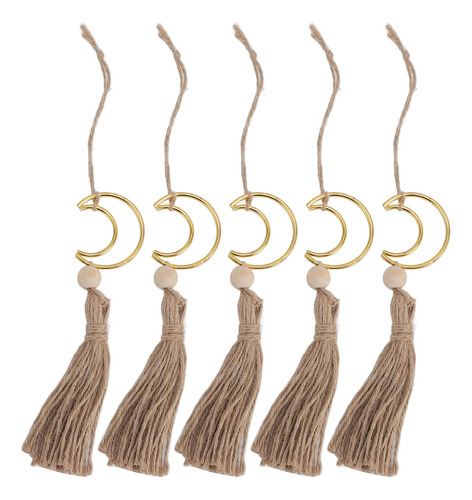 Adorno De Borla Con Forma De Luna De Home, 5 Piezas, Decorac