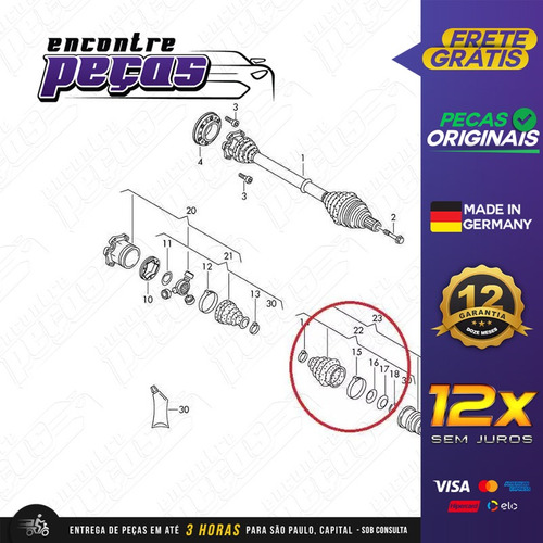 Coifa Da Homocinetica Volvo S40 2.0 1995-2004 Original