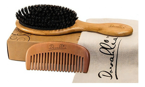 Set De Cepillo De Pelo De Cerda De Jabali Para Mujeres Y Ho