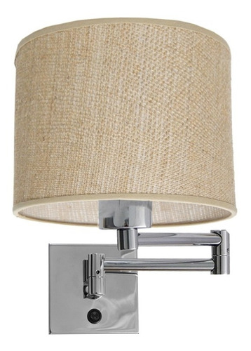 Imagen 3 de 10 de Apliques Pared 2 Veladores Modernos Pantalla Arpillera Led