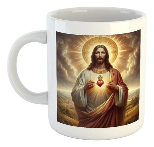 Taza Ceramica Sagrado Corazon De Jesus Dios Jesus M3