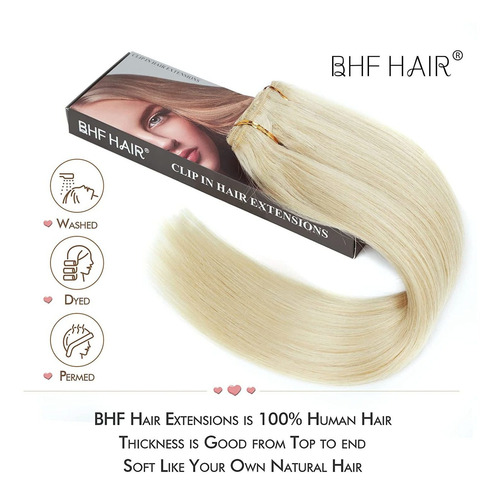 Extensiones Cabello Rubio Blanquecino (#613) 14in 70gr