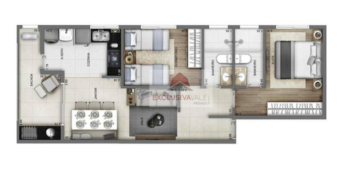 Imagem 5 de 6 de Apartamento Com 2 Dormitórios À Venda, 60 M² Por R$ 268.690 - Jardim Paraíso - São José Dos Campos/sp - Ap3337