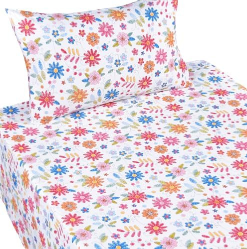 Juego De Sábanas De 3 Piezas Con Diseño De Flores Florales D