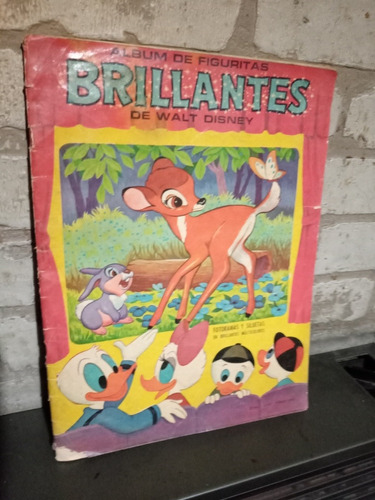 Antiguo Álbum De Figuritas Brillantes De Walt Disney 