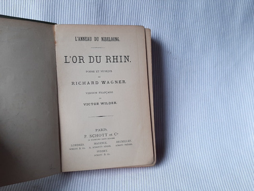 Imagen 1 de 6 de L Or Du Rhin L Anneau Du Nibeloung R Wagner Schott Frances